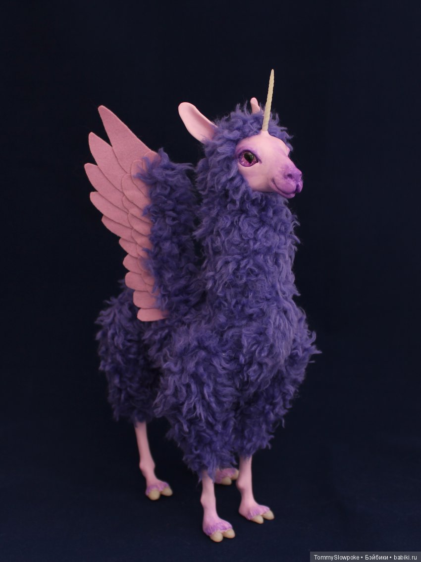 Летающая Лама-Единорог — Игрушки в смешанной технике (мех и глина): Арт (фото 2)