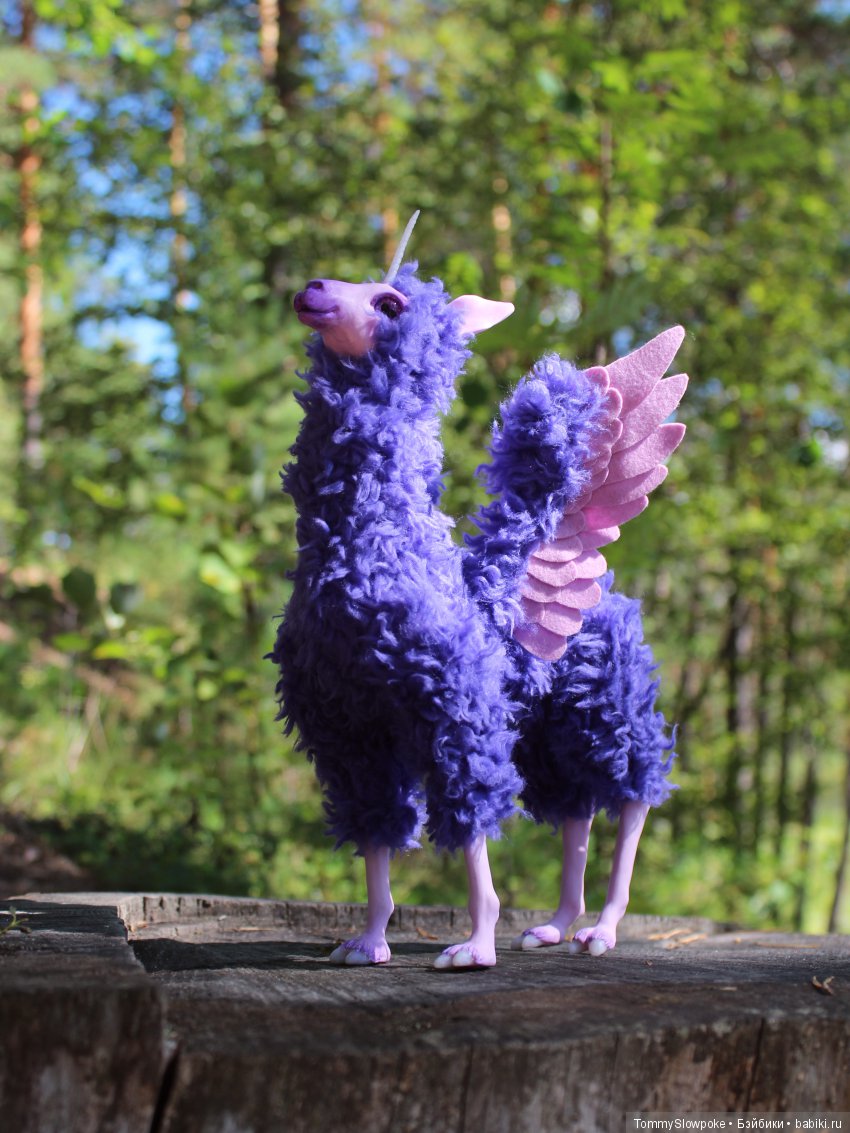 Летающая Лама-Единорог — Игрушки в смешанной технике (мех и глина): Арт (фото 10)