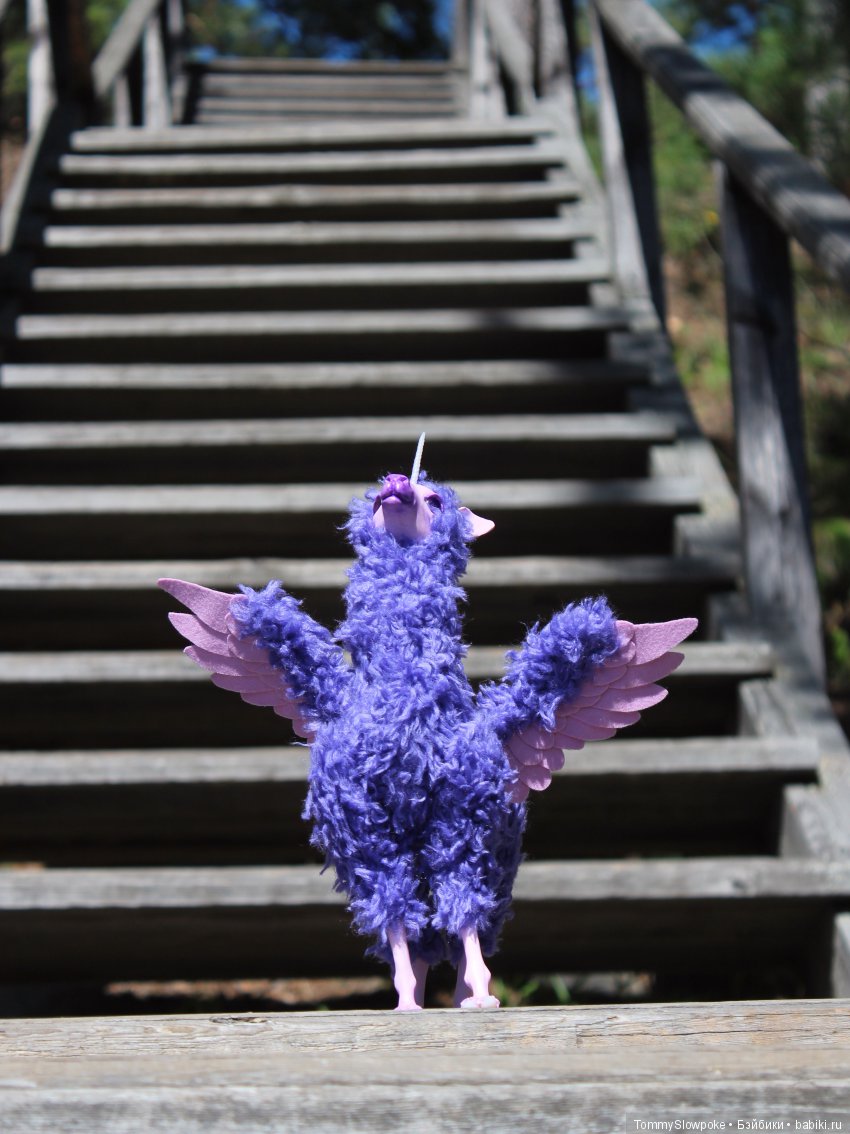 Летающая Лама-Единорог — Игрушки в смешанной технике (мех и глина): Арт