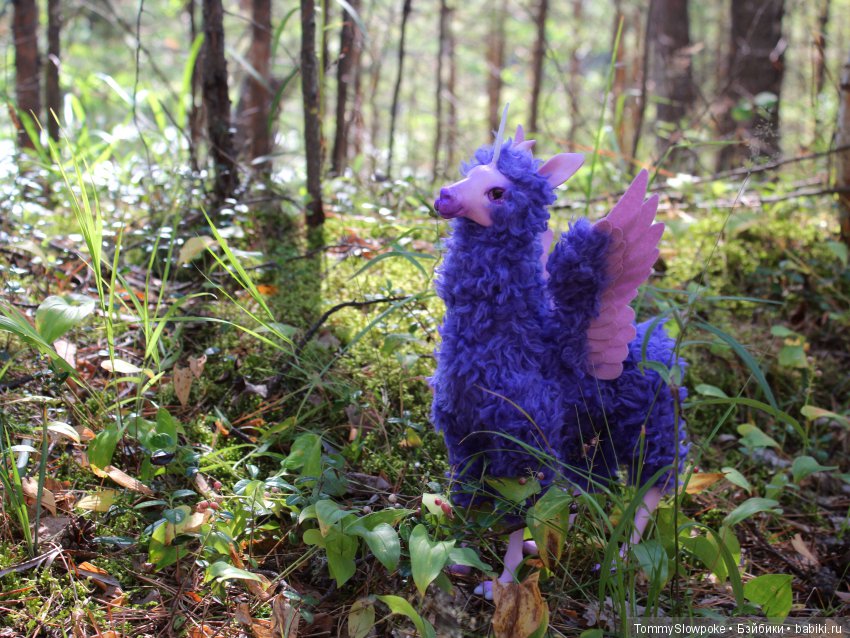 Летающая Лама-Единорог — Игрушки в смешанной технике (мех и глина): Арт (фото 8)