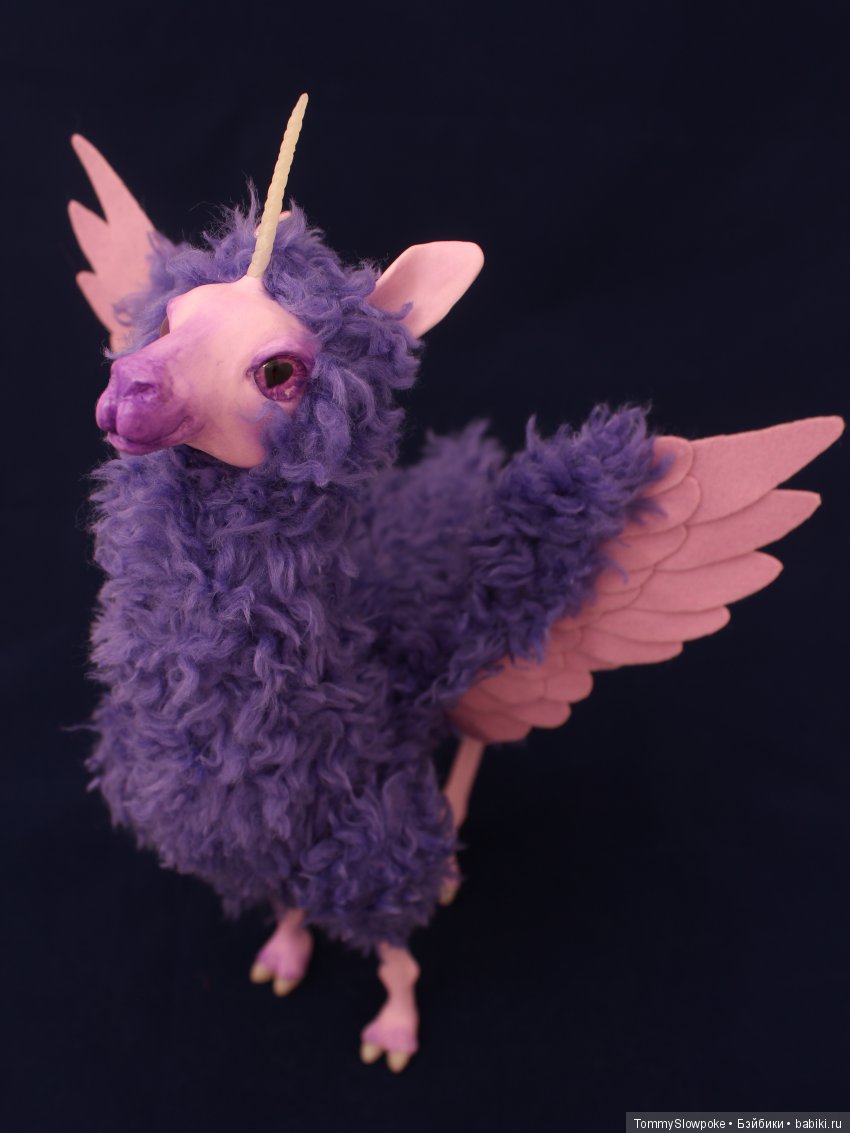 Летающая Лама-Единорог — Игрушки в смешанной технике (мех и глина): Арт (фото 7)