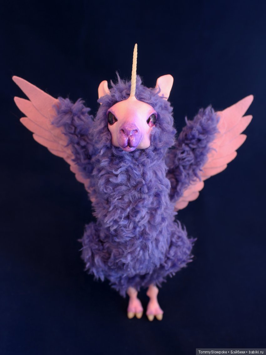 Летающая Лама-Единорог — Игрушки в смешанной технике (мех и глина): Арт (фото 6)