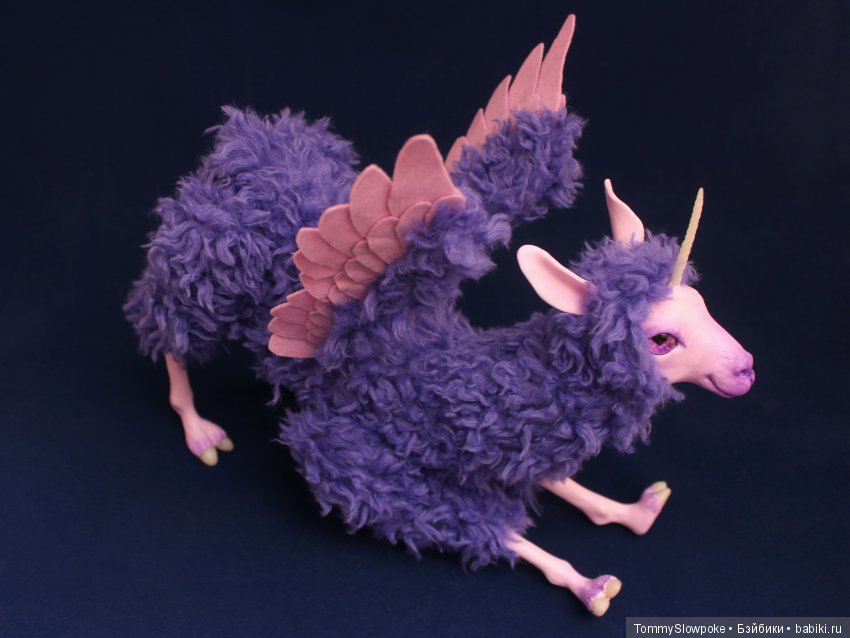Летающая Лама-Единорог — Игрушки в смешанной технике (мех и глина): Арт (фото 3)