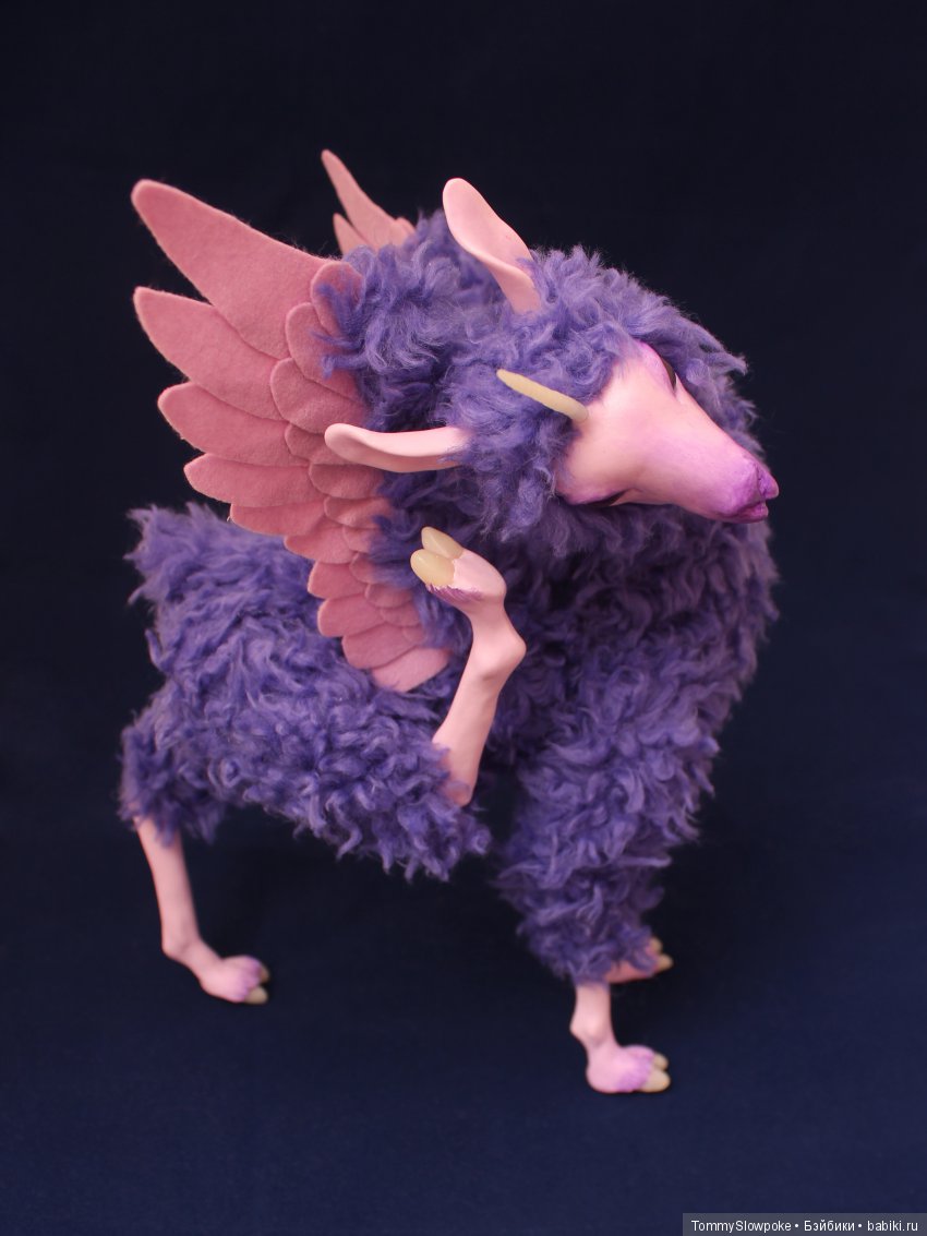 Летающая Лама-Единорог — Игрушки в смешанной технике (мех и глина): Арт (фото 4)
