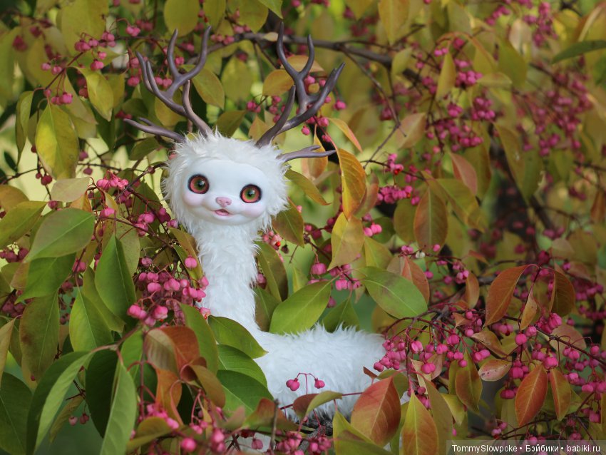 Лесной дух Йоши — Игрушки в смешанной технике (мех и глина): Арт (фото 3)