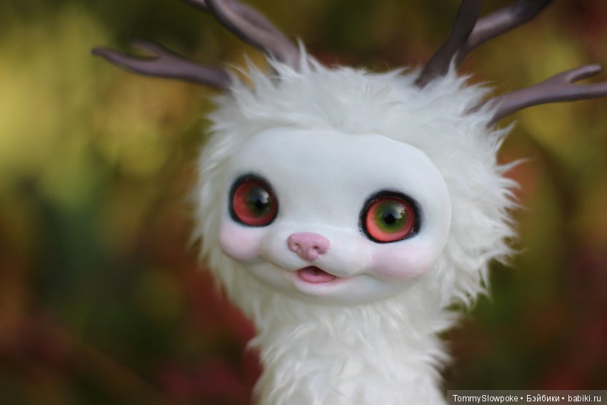 Лесной дух Йоши — Игрушки в смешанной технике (мех и глина): Арт (фото 2)