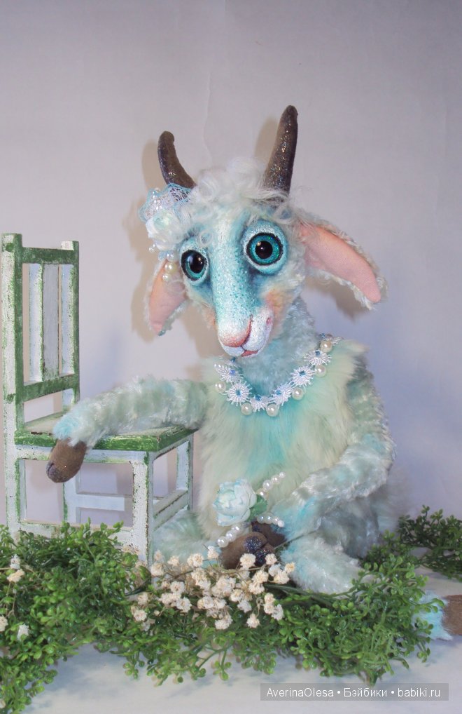 Новогодняя козочка — Игрушки в смешанной технике (мех и глина): Арт (фото 8)