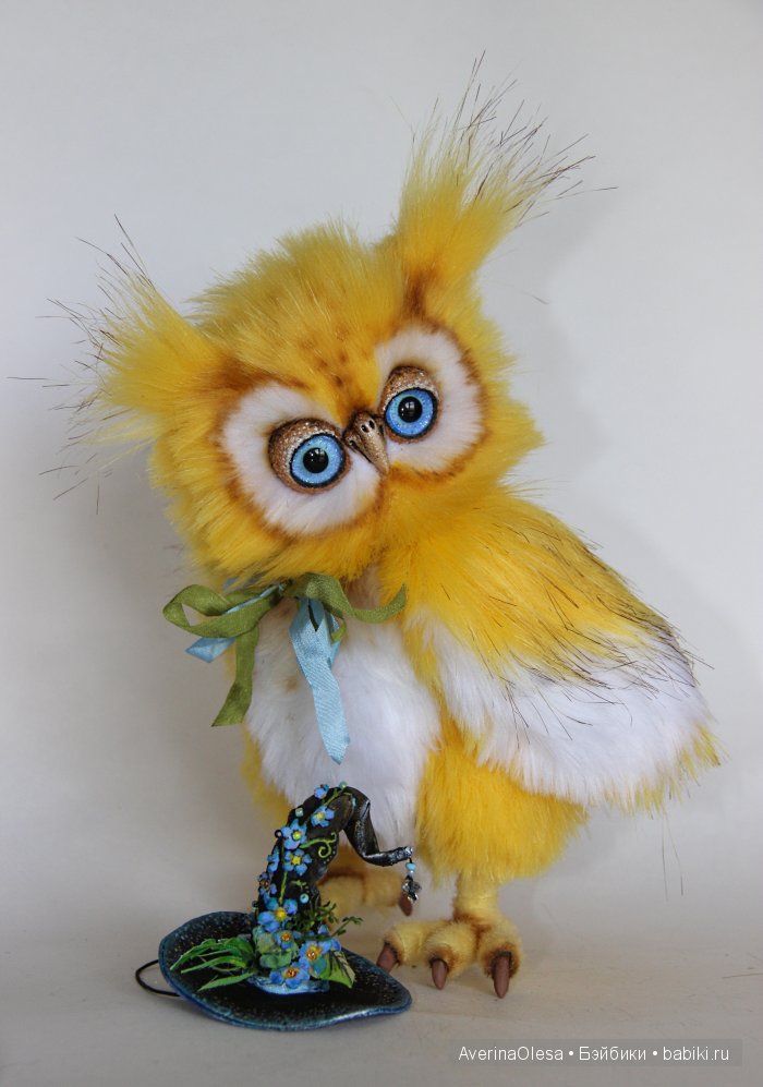 Летний совёнок, игрушка ручной работы (фото 7)