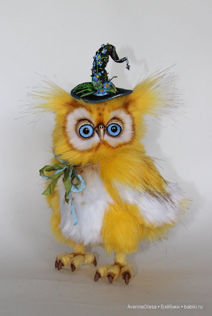 Летний совёнок, игрушка ручной работы (фото 2)