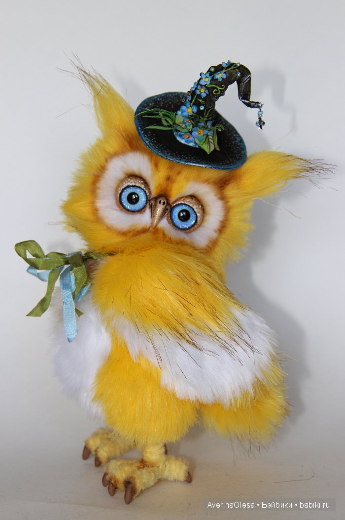 Летний совёнок, игрушка ручной работы (фото 9)