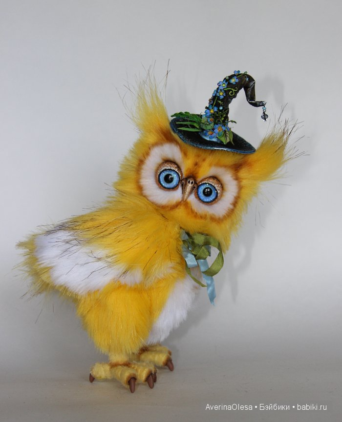 Летний совёнок, игрушка ручной работы (фото 3)