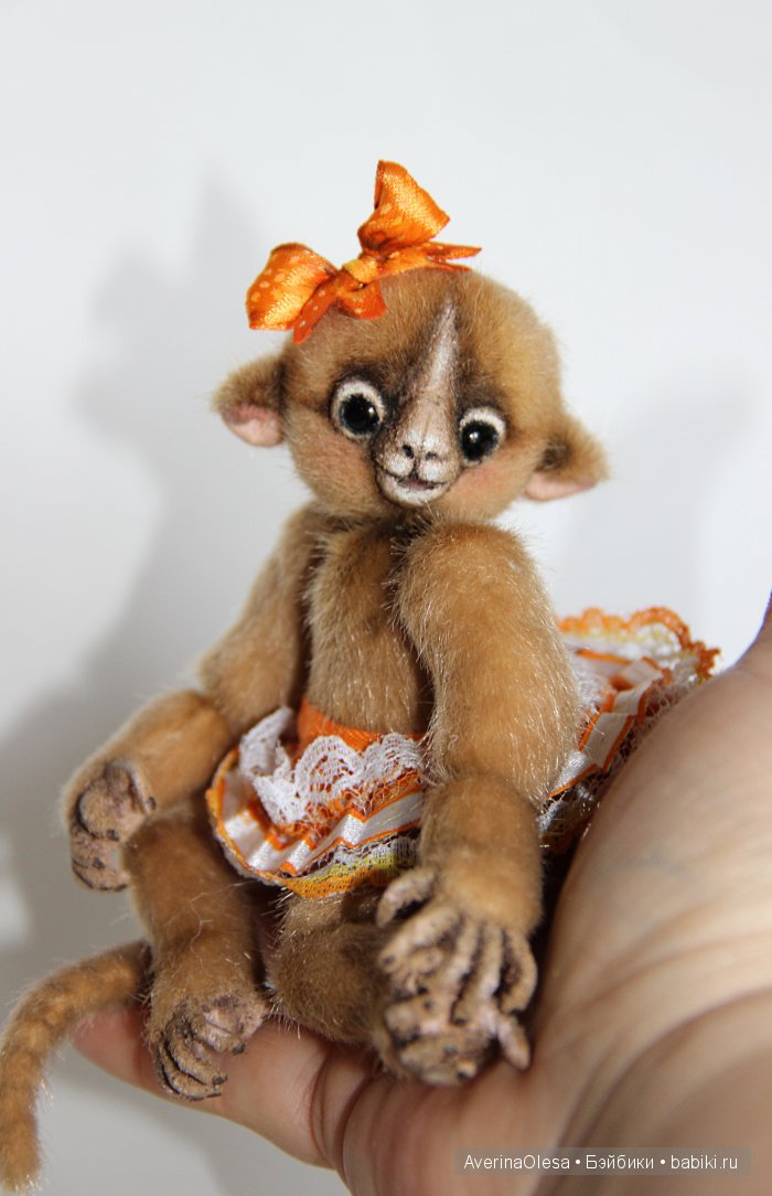 Обезьянка Кнопа. Игрушка ручной работы