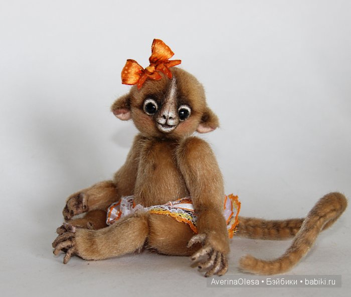 Обезьянка Кнопа. Игрушка ручной работы