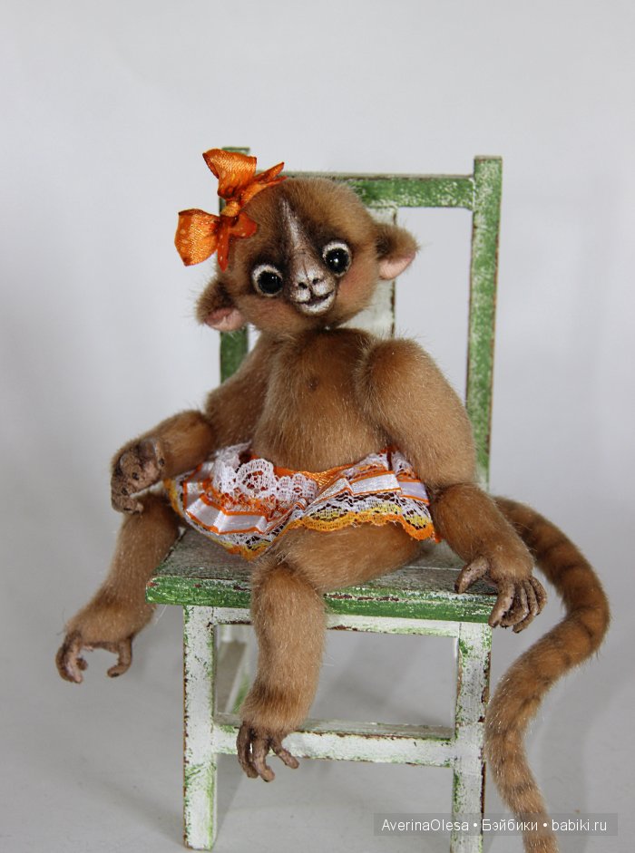 Обезьянка Кнопа. Игрушка ручной работы (фото 8)