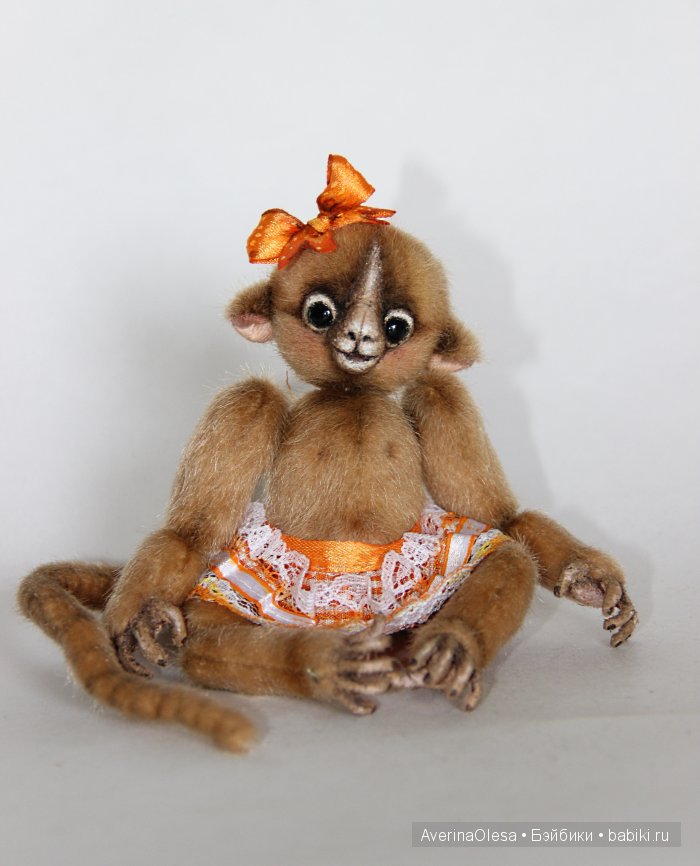 Обезьянка Кнопа. Игрушка ручной работы
