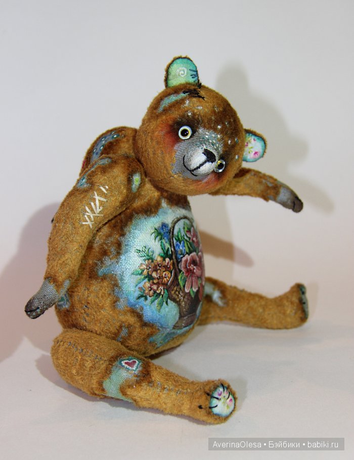 Музыкальный мишка тедди Корзина цветов