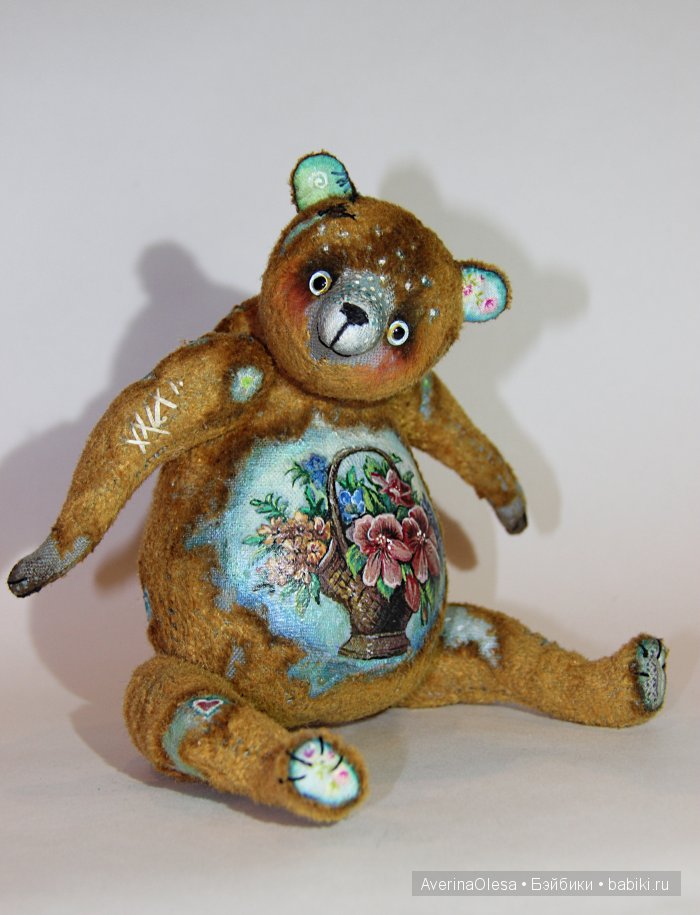 Музыкальный мишка тедди Корзина цветов