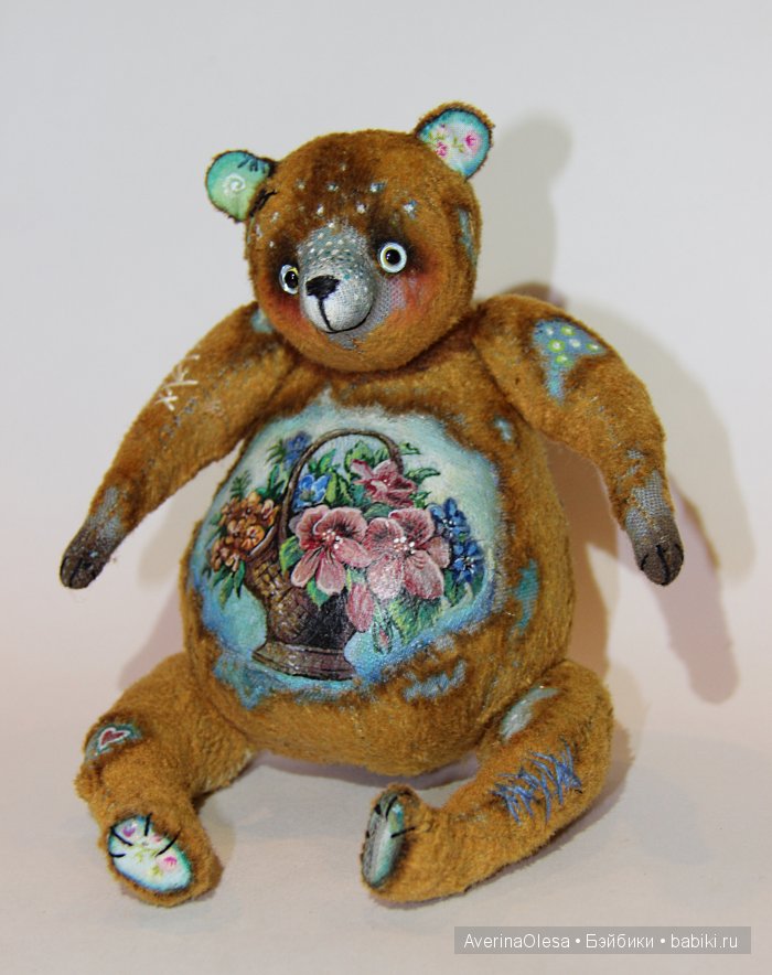 Музыкальный мишка тедди Корзина цветов