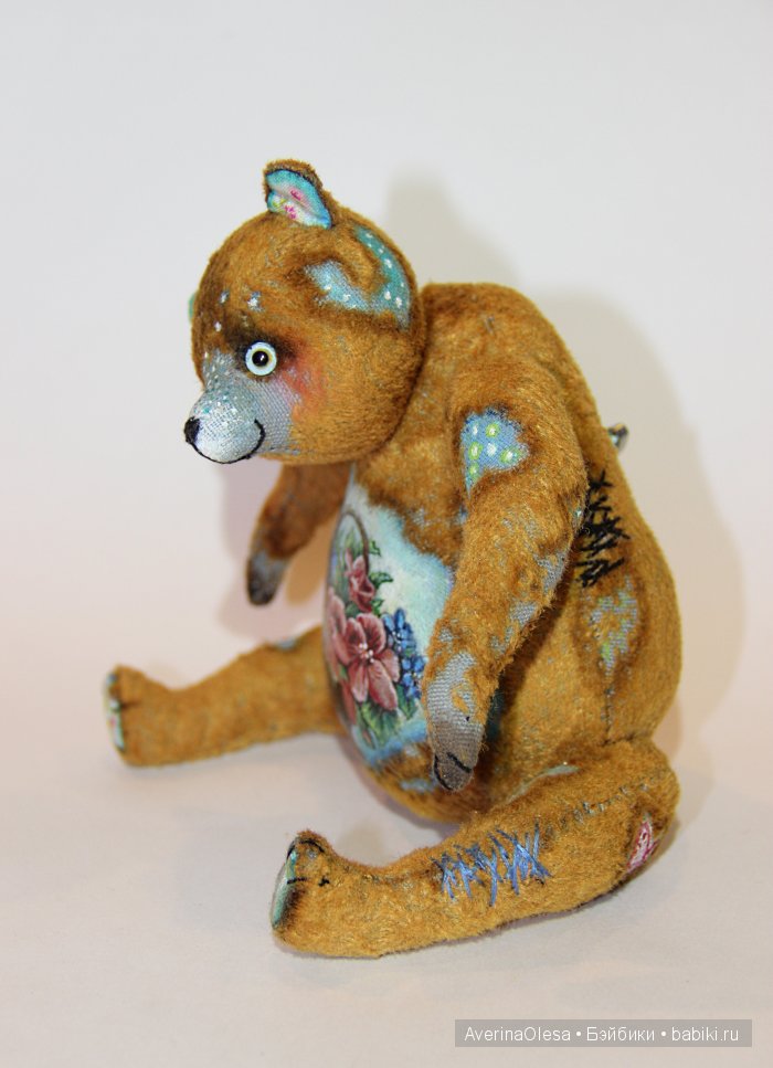 Музыкальный мишка тедди Корзина цветов (фото 10)