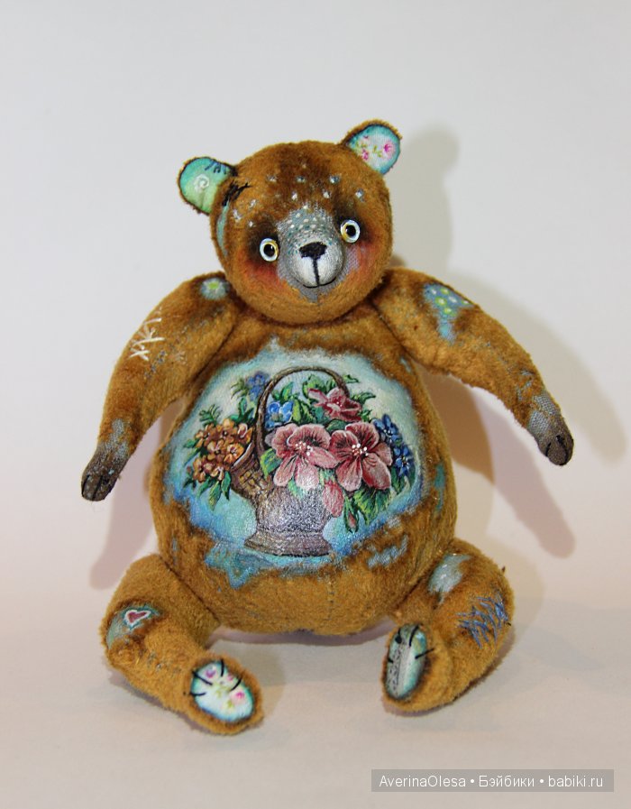 Музыкальный мишка тедди Корзина цветов