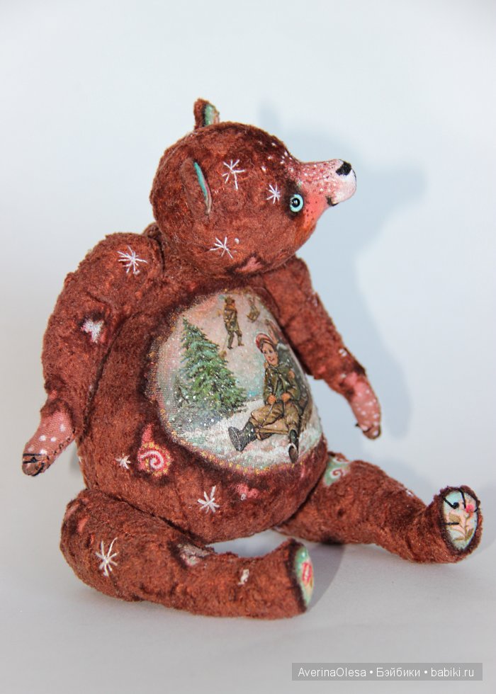 Музыкальный мишка тедди Новогодняя радость (фото 9)