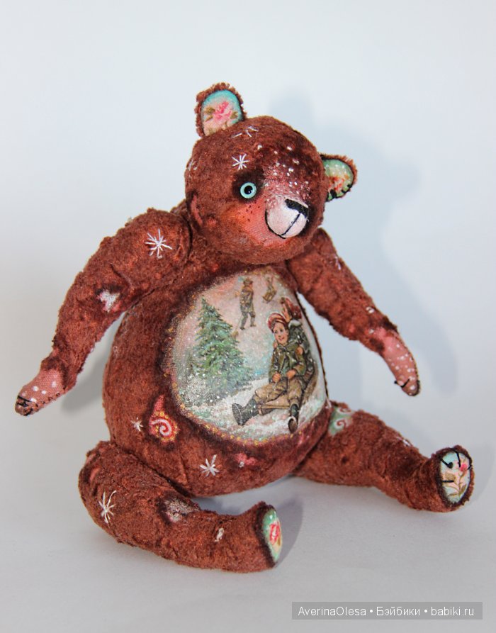 Музыкальный мишка тедди Новогодняя радость