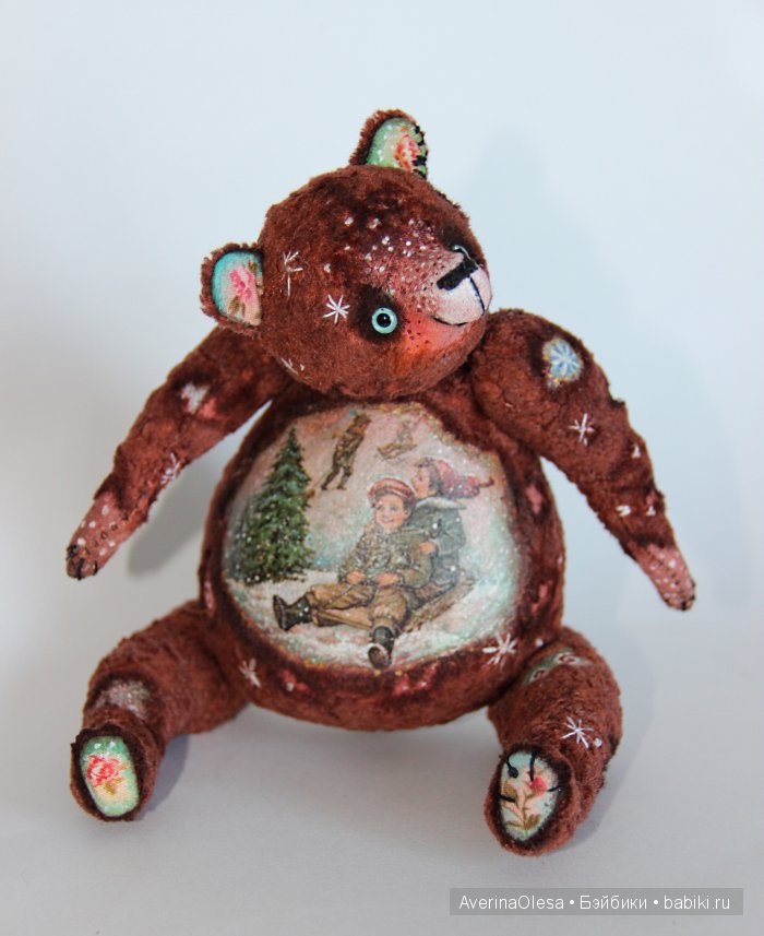 Музыкальный мишка тедди Новогодняя радость (фото 4)