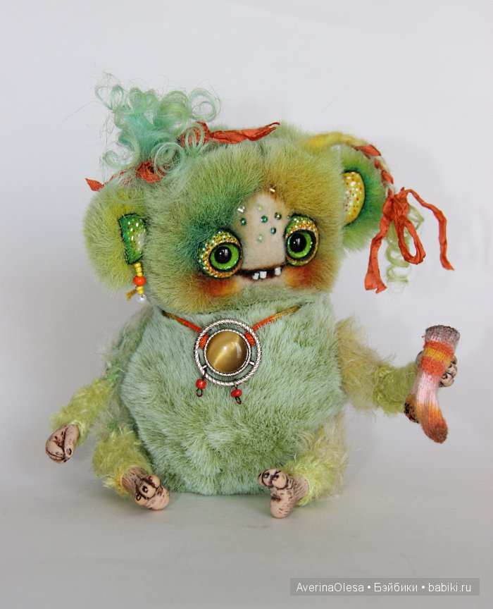 Жутик Чупа — Игрушки в смешанной технике (мех и глина): Арт