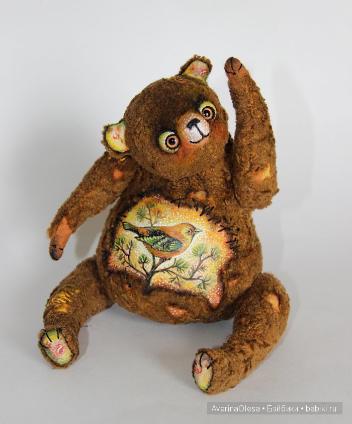 Музыкальный мишка тедди "Лесная птичка"