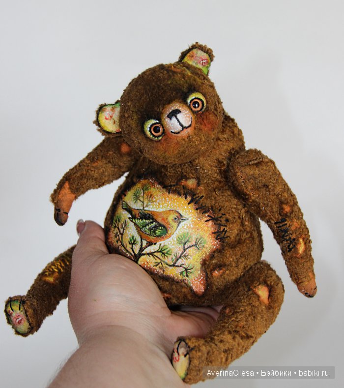 Музыкальный мишка тедди "Лесная птичка"