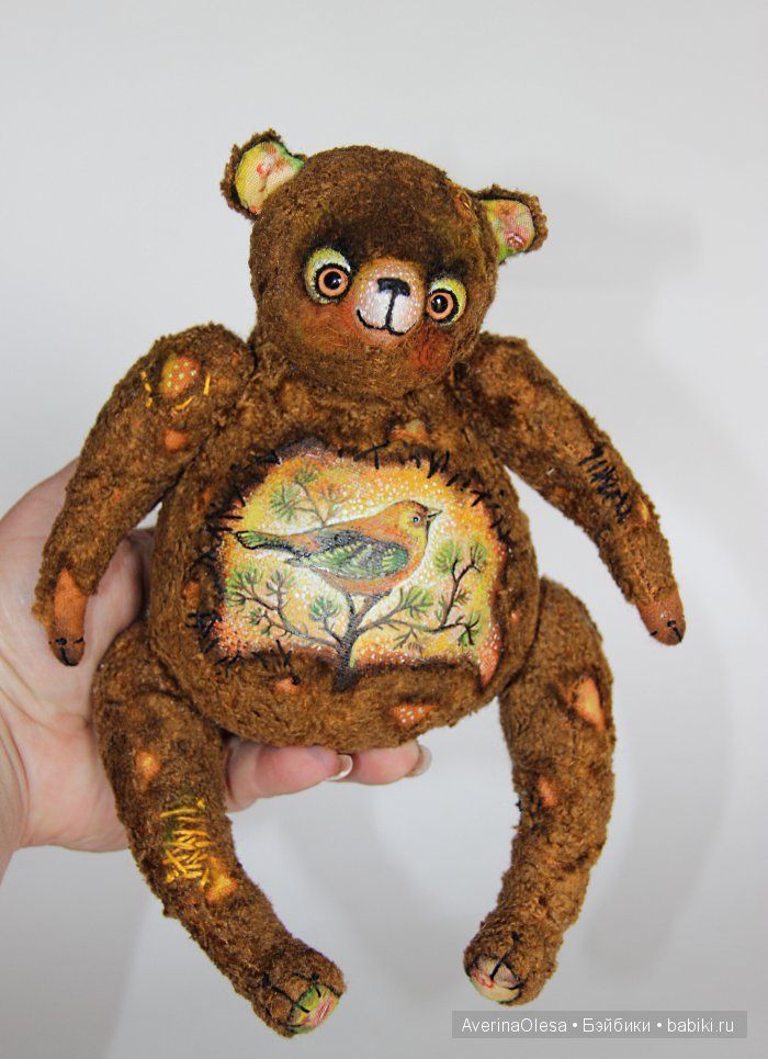 Музыкальный мишка тедди "Лесная птичка" (фото 5)