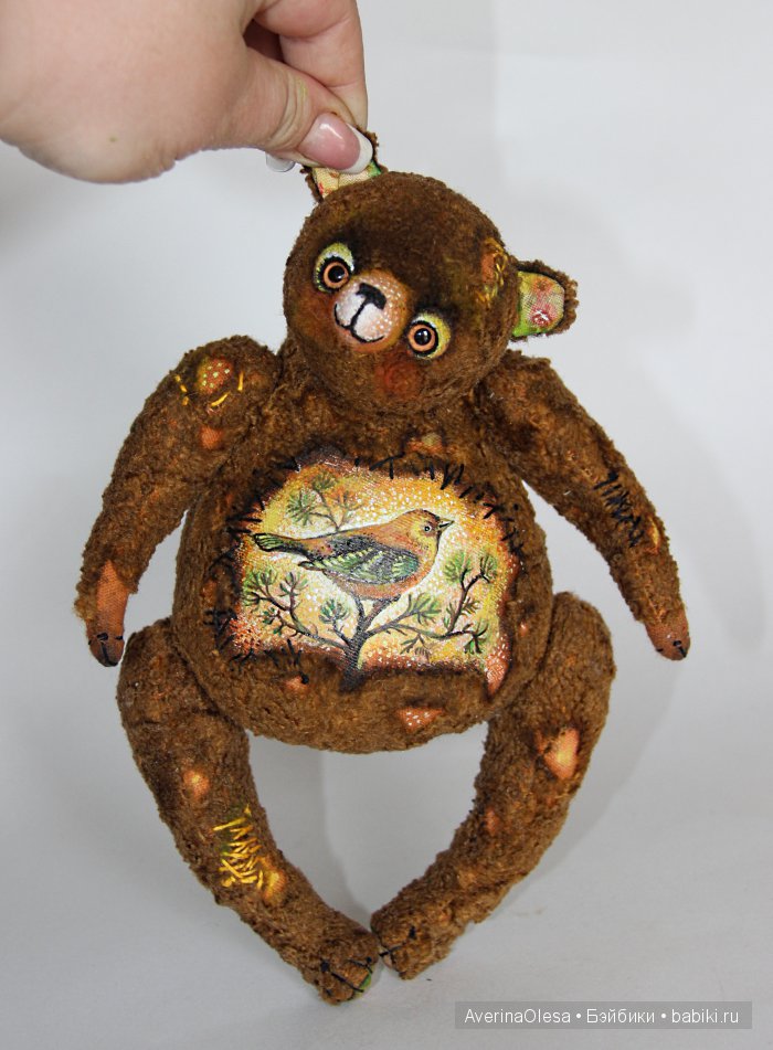 Музыкальный мишка тедди "Лесная птичка" (фото 3)