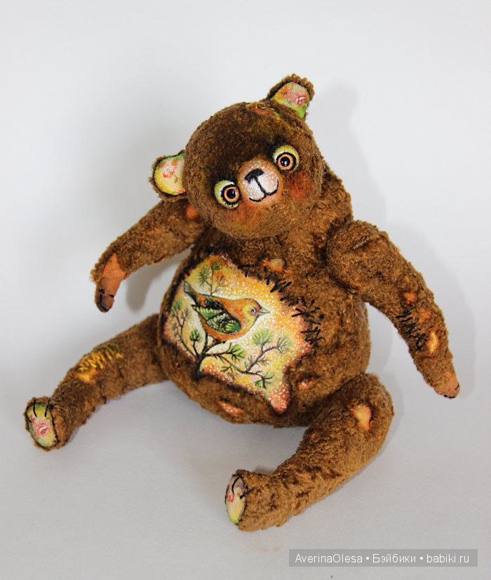 Музыкальный мишка тедди "Лесная птичка" (фото 8)