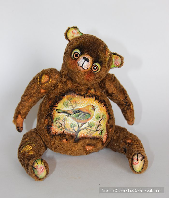 Музыкальный мишка тедди "Лесная птичка" (фото 9)