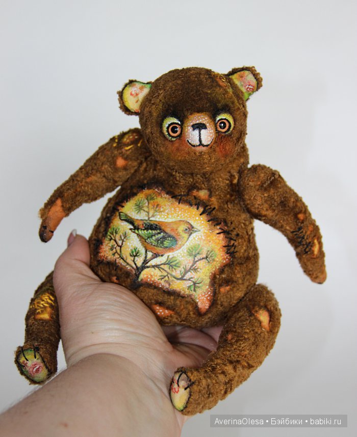 Музыкальный мишка тедди "Лесная птичка"