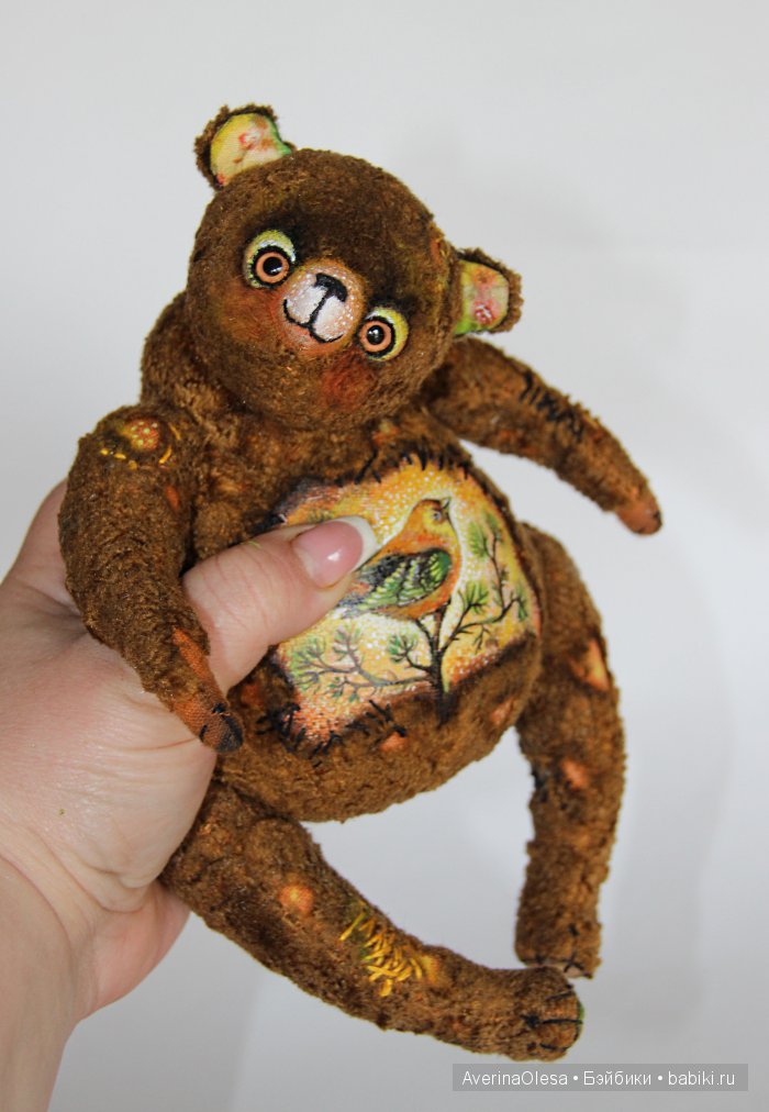 Музыкальный мишка тедди "Лесная птичка" (фото 6)