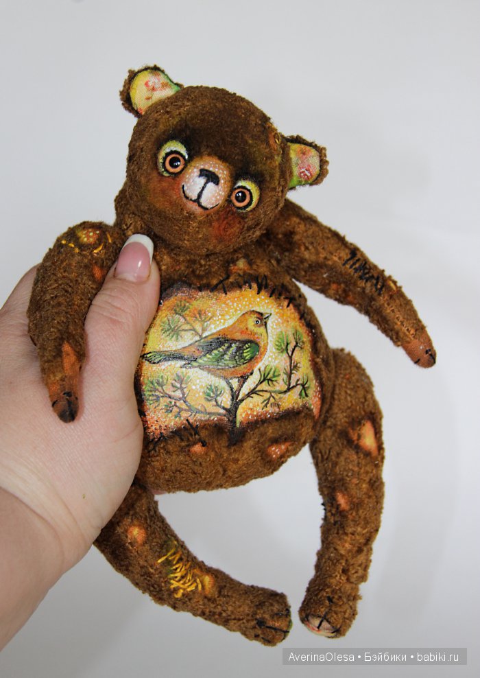 Музыкальный мишка тедди "Лесная птичка"