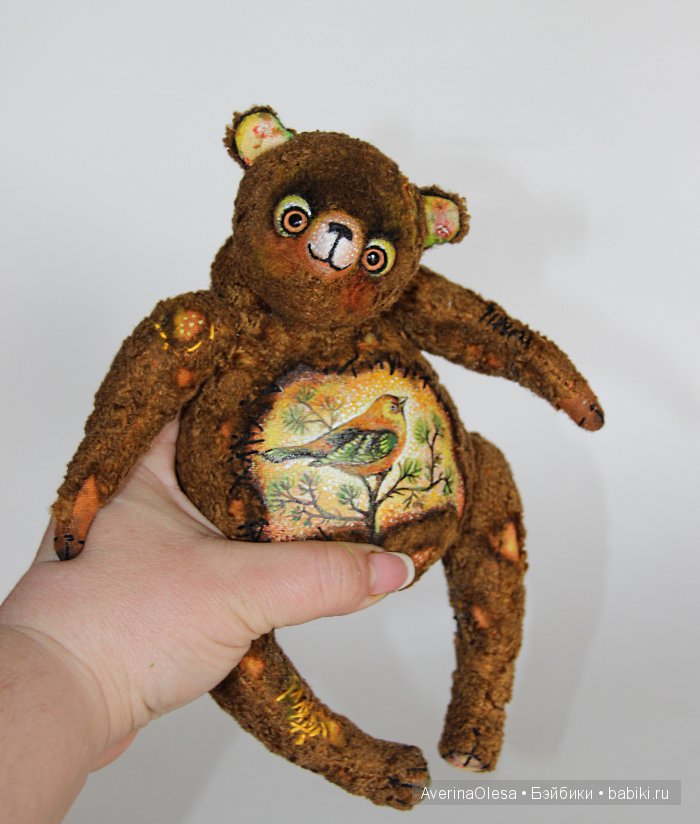 Музыкальный мишка тедди "Лесная птичка" (фото 2)
