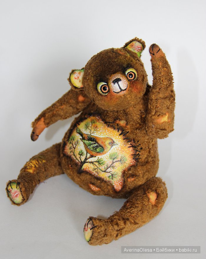 Музыкальный мишка тедди "Лесная птичка"