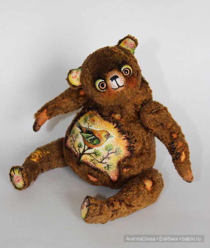 Музыкальный мишка тедди "Лесная птичка"