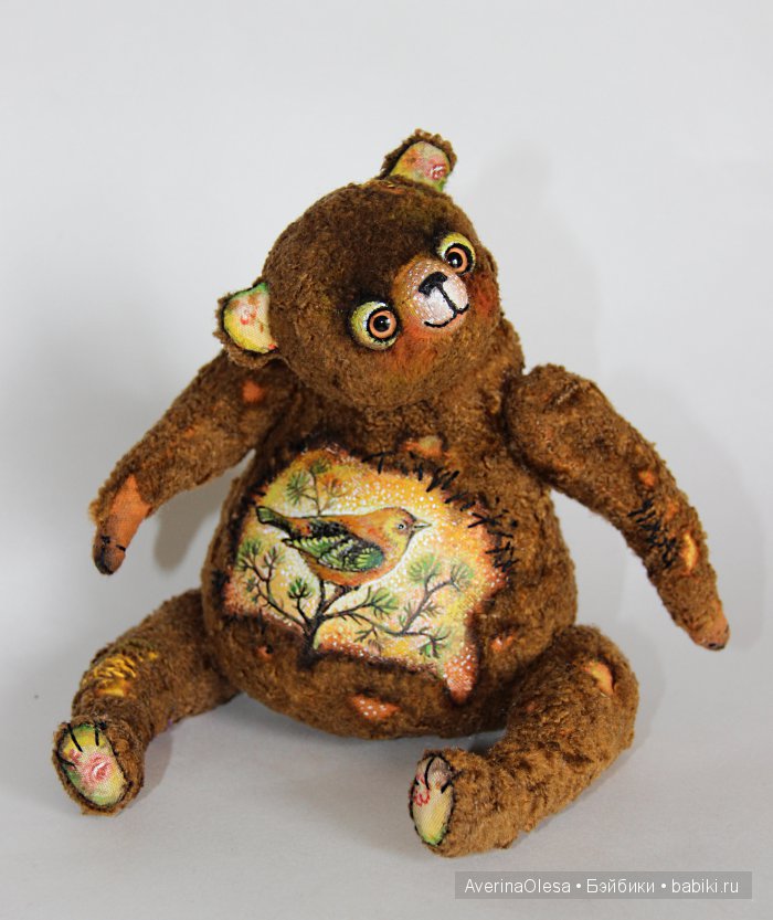 Музыкальный мишка тедди "Лесная птичка"