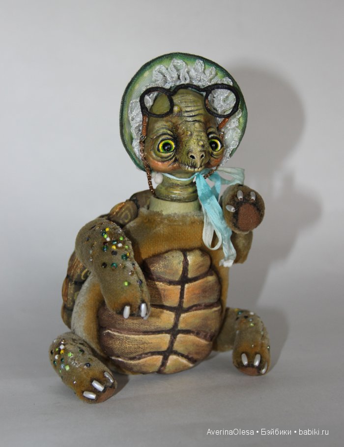 Бабушка Черепаха — Игрушки в смешанной технике (мех и глина): Арт (фото 7)
