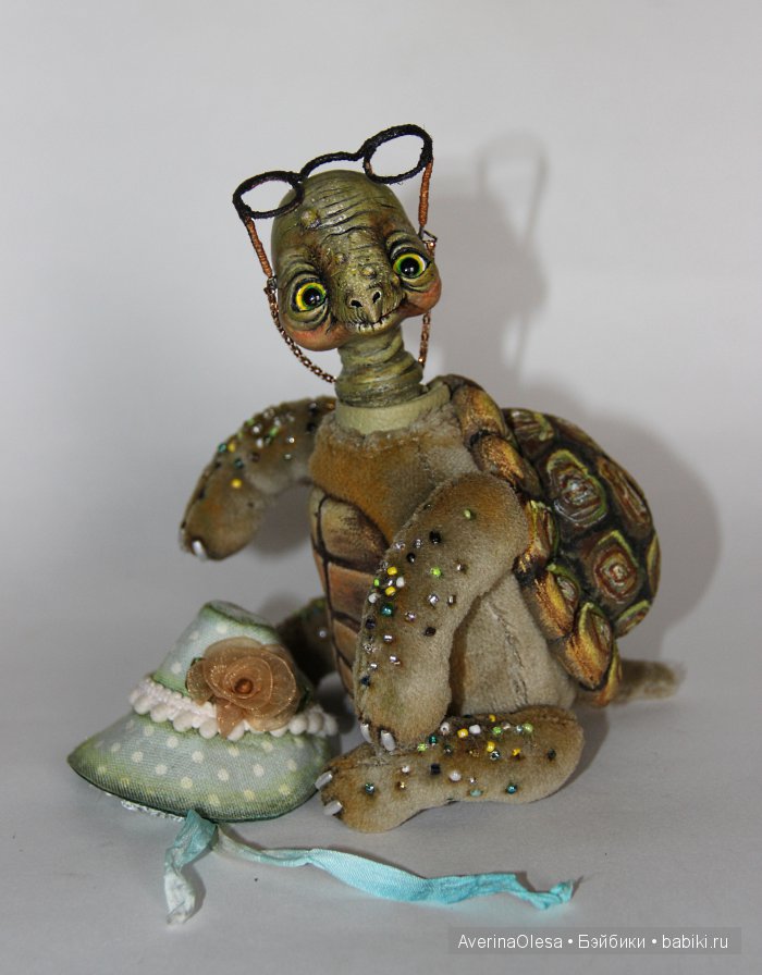 Бабушка Черепаха — Игрушки в смешанной технике (мех и глина): Арт