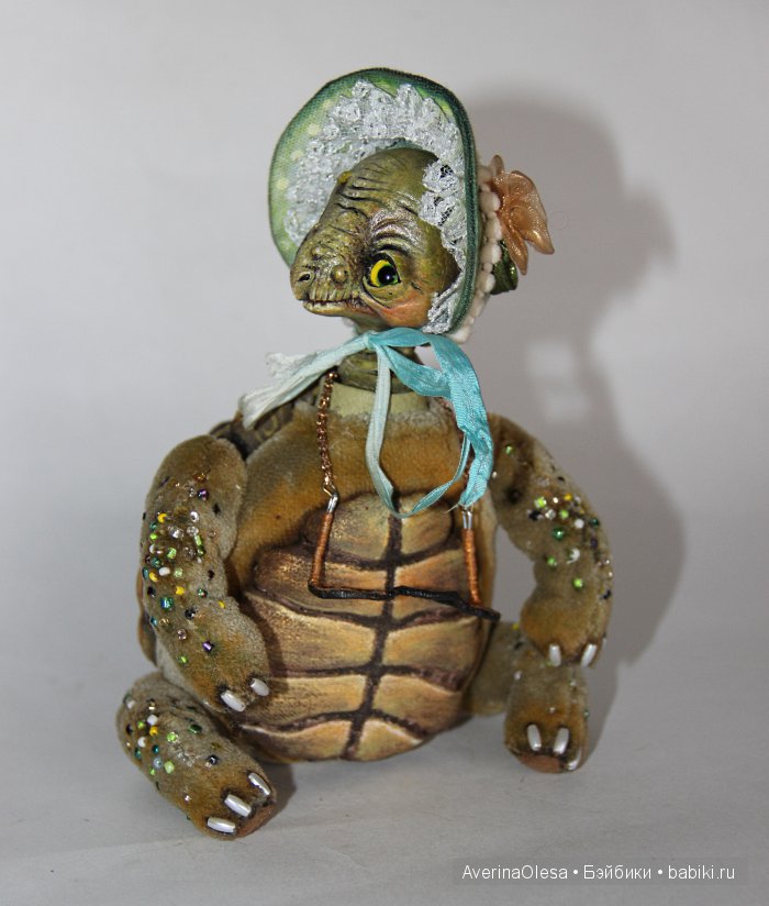 Бабушка Черепаха — Игрушки в смешанной технике (мех и глина): Арт