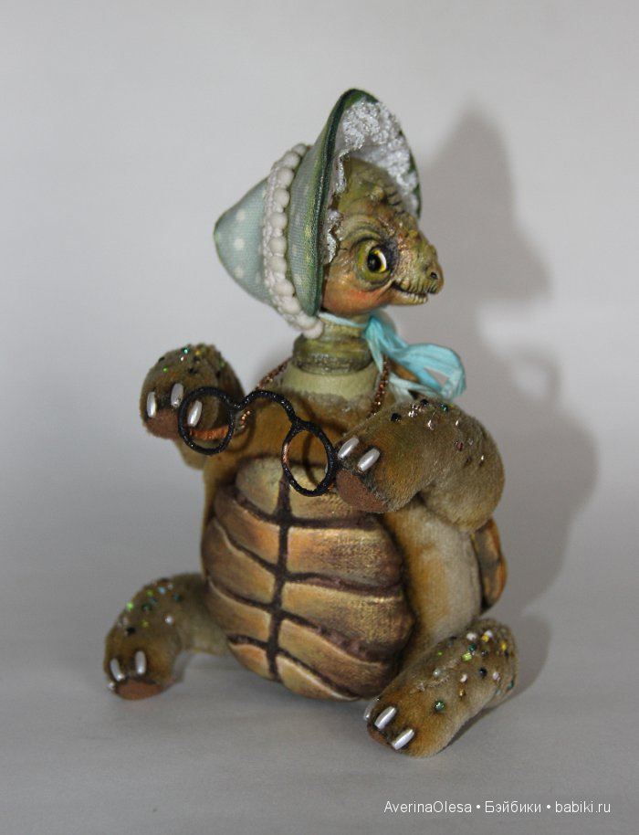 Бабушка Черепаха — Игрушки в смешанной технике (мех и глина): Арт
