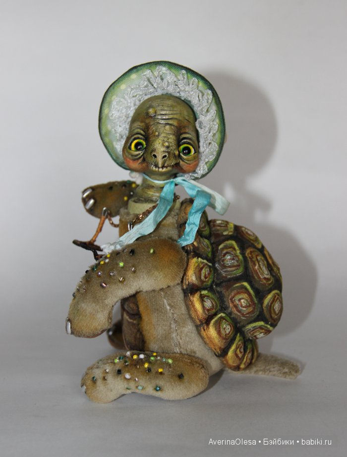 Бабушка Черепаха — Игрушки в смешанной технике (мех и глина): Арт (фото 9)