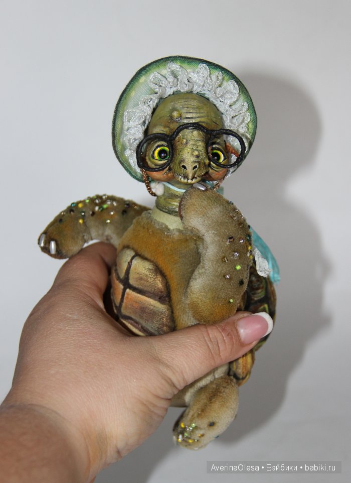 Бабушка Черепаха — Игрушки в смешанной технике (мех и глина): Арт