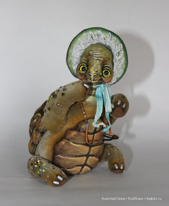 Бабушка Черепаха — Игрушки в смешанной технике (мех и глина): Арт