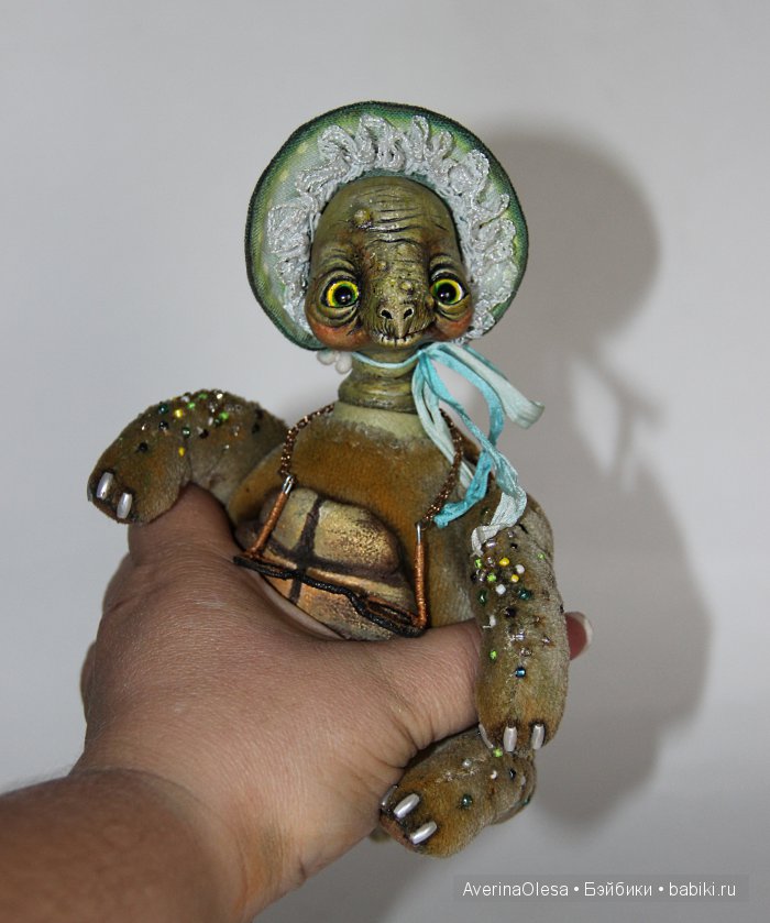 Бабушка Черепаха — Игрушки в смешанной технике (мех и глина): Арт