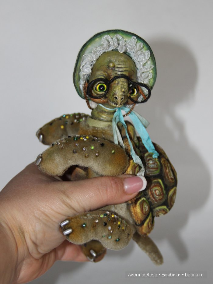 Бабушка Черепаха — Игрушки в смешанной технике (мех и глина): Арт